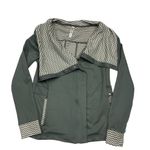 Kyodan  Womens Gray Stripe Full Zip Fitness Athletic Activewear Jacket Size L NWT Photo 6