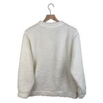 Fashion by Mirabeau Women's White Snowman Sequin Sherpa Pullover Sweater Medium Photo 1