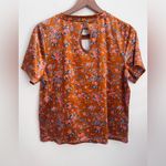 Savage X Fenty psychedelic velvet floral sleep set Top short sleeve Shorts L/XL Orange Size undefined Photo 2