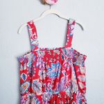 Talbots  Red Floral Paisley Midi Dress Photo 5