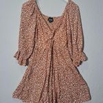 Angie  Long Sleeve Floral Dress - Pink and White Photo 1