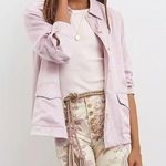 Current Air Anthropologie  Clemence Lilac Shimmer Size M Medium Shirt Jacket Photo 0