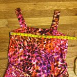 Natori Women’s Small Pink Ombré Animal Print Cheetah Midi Dress Square Neck Cute Photo 1