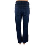 DL1961  Dark Blue Frayed Raw Hem Bootcut Denim High Rise Flare Jeans Pants Sz 27 Photo 1