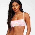 Billabong  Another Paradise Bralette Bikini Top Removable Cups Floral Pink L/12 Photo 1