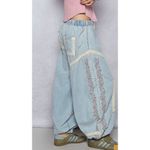 POL -Jogger pants in double gauze, embroidery detail Photo 5