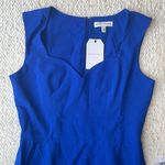 Dress the Population  Elle Queen Anne Sweetheart Midi‎  Dress Electric Blue Large Photo 4