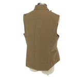 Faconnable Womens Quilted Full Zip Water Resistant Puffer Vest Khaki‎ Large Tan Photo 2