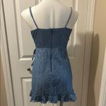 Altar'd State Altar’d State Cotton Pinstripe Faux Wrap Mini Dress, Size Small Photo 2