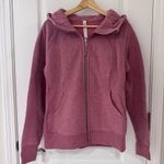 Lululemon Scuba Hoodie *Light Cotton Fleece Heathered Cherry Tint Size 10 Photo 2