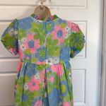 VTG 1960's Hawaiian Fashions Floral Maxi Dress Empire Waist Ruffle small Blue Photo 4
