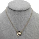 Kate Spade Deco Blossom Pendant Necklace 12k Gold Plated Black Gray Cream Rose Photo 1