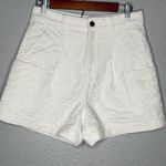 Coach  White Logo Denim Shorts Womens 6 Designer Quiet Luxury Resort Summer Prep Photo 0