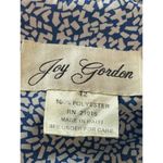 VTG 80s Joy Gordon Midi Blue White Semi Sheer Short Sleeve Nautical Dress 12 Photo 7