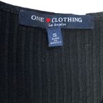 One Clothing Ribbed Black Side Tie Romper Photo 3