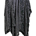 LA Soul Black‎ Velvet Burnout Floral Wrap Fairy Whimsigoth Goth Witchy Sheer OS Black Size undefined Photo 0