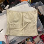 Micas Cute NWT gold metallic sweetheart neck stretchy sexy tube top Photo 3