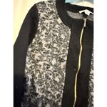 Pendleton Zip Up Cardigan XL Black Gray Animal Print Sweater Jacket Photo 4