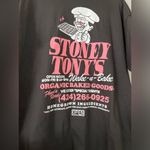 STONEY TONY’S Open 925 Oversized Graphic Tee Unisex Wake and Bake Sz XL NWT Black Photo 1