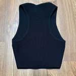 Babaton  Womens Solid Black Sculpt Knit Cropped Racerback Ribbed Tank Size XS Photo 1