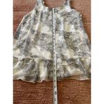 Giusy Size S Blouse Italy Pure Silk Layered Floral Print Tank Top White Photo 2