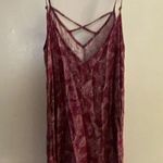 Forever 21 Womens Long Tank Top S Small Dark Fuschia Pink Paisley Pattern Photo 0