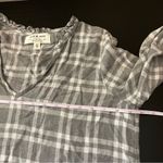 Cloth & Stone ✨ Women’s Gray Plaid Long Sleeve Top Anthropologie Small Photo 9