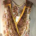 Free People  Havana yellow mesh tank top sz XS NWT Photo 3