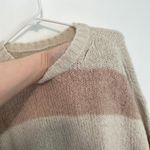 American Eagle Jegging Fit Cream Pink Striped Wool Blend Oversized Tunic Sweater Photo 5