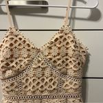 Lulus Lulu’s Beauty and Lace Pale Blush Crochet Lace Mini Dress Photo 3