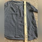 ZARA Basic Striped V-Neck Blouse Size Medium Photo 9
