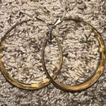 Pull & Bear  golden earrings loops Photo 2