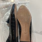 Veronica Beard EUC  Black Leather Croc Flats 5.5 🥰 Photo 2