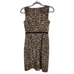 Loft  Sleeveless Leopard Print Mini Sheath Dress Size 0 Leopard Print Dress Photo 1