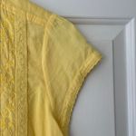 Caribbean Joe Yellow Puff Sleeve Blouse with Mandarin Collar Photo 6