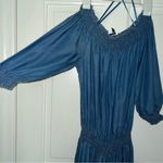 Walter Baker Kaiser wide leg chambray jumpsuit on/ off shoulder size medium Photo 2