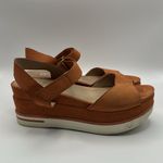 Eileen Fisher Beck Platform Leather Sandals Size 7 Photo 1