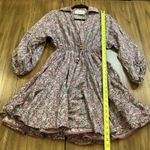 Tish Cox cotton Merry & Me Floral Cinched Waist Fit Flare Mini Dress Red Fall XS Photo 9