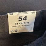 Mango MNG Women's Black Havana High Rise Cropped Straight Leg Jeans Size 22 NWT Photo 5