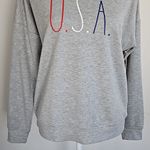 Rae Dunn Oversized USA Graphic Sweatshirt in Grey Size XS fits M to L Photo 1