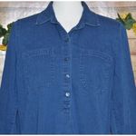 Old Navy  Blue Denim Chambray Pullover Short Mini Shirt Dress Size M Casual Photo 1