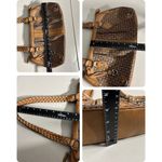 Brighton  Shoulder Bag Signature‎ Canvas Leather Braided Straps Brown Heart B's Photo 15