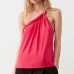 ZARA NWOT  ASYMMETRICAL TOP Bloggers Fav Pink Medium Photo 0