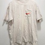 Nike cream white embroidered logo shirt Photo 0