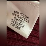 Sonoma  Sweater Womens PXL Cardigan Red Cotton Blend Collared Long Sleeve solid Photo 2