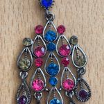 Colorful Chandelier Drop Earrings with French Hooks Pink Photo 6