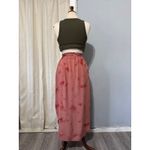 BB Dakota  Tie Dye Pink Boho Flowy High Waist Slit Midi Skirt S Elastic Waist Photo 7