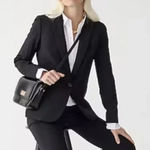 J.Crew 1035 Bi Stretch Tollegno 1900 Wool Blend Blazer Jacket Women’s 10 FLAW Photo 0