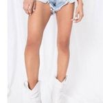 superdown Kenzie Star Denim Shorts Light Blue Wash Size 24 Photo 2