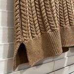 L'Academie NEW $178  Los Angeles Tan V Neck Cable Knit Mesh Sweater Vest Women S Photo 5